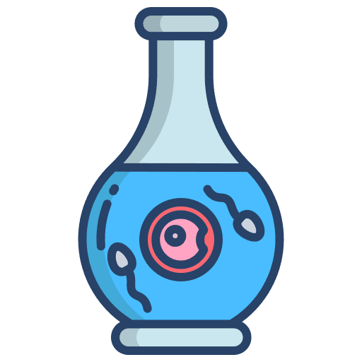 Flask syringe spermatozoid dish icon