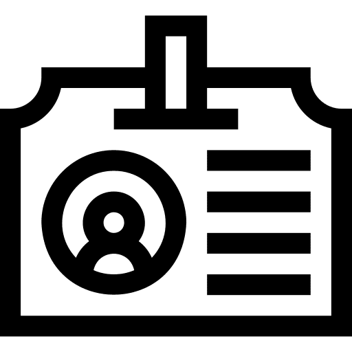 Id card identification pass identity icon