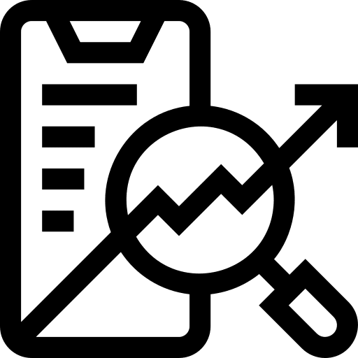 Marketing graph chart market icon