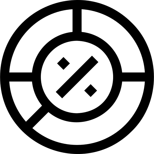 Pie chart business graphical statistics icon