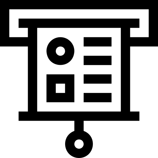 Presentation analysis data infographic icon