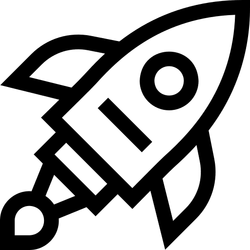 Rocket space shuttle shuttle marketing icon