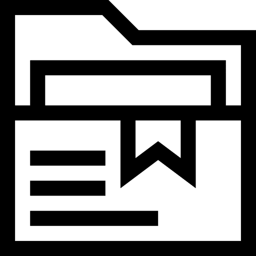 Bookmark files and folders book study icon