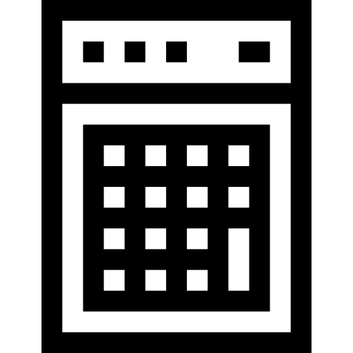 Calculator maths technology marketing icon