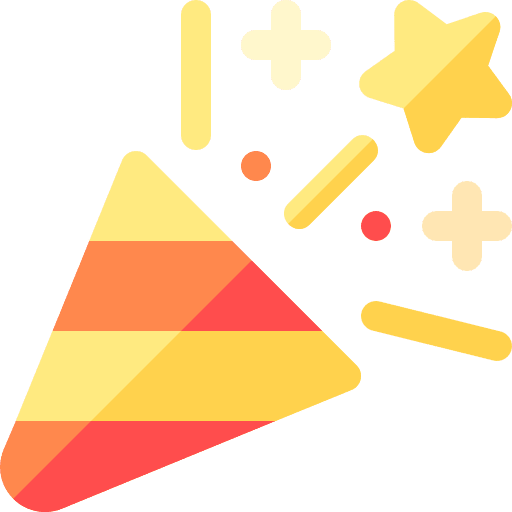 Confetti party birthday and party fun icon