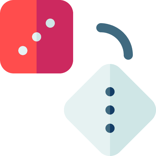 Dice casino hobbies and free time play icon