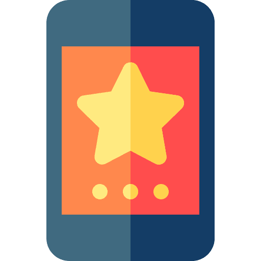 Star mobile phone rating smartphone icon
