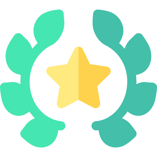 Success award reward wreath icon