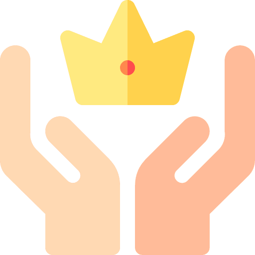 Winning star winning crown icon