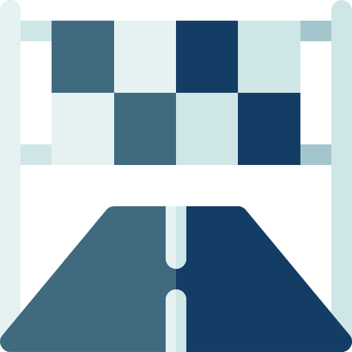 Finish line sports competition flag icon