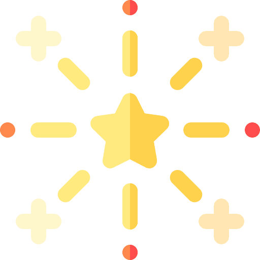 Fireworks stars celebration entertainment icon