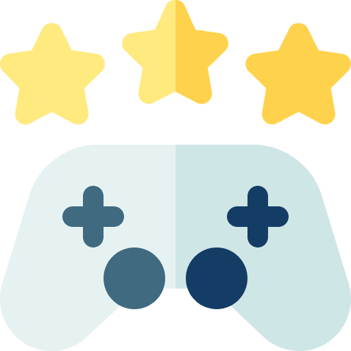 Gaming review gamepad star icon