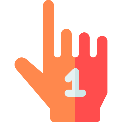 Number one glove fan gloves icon