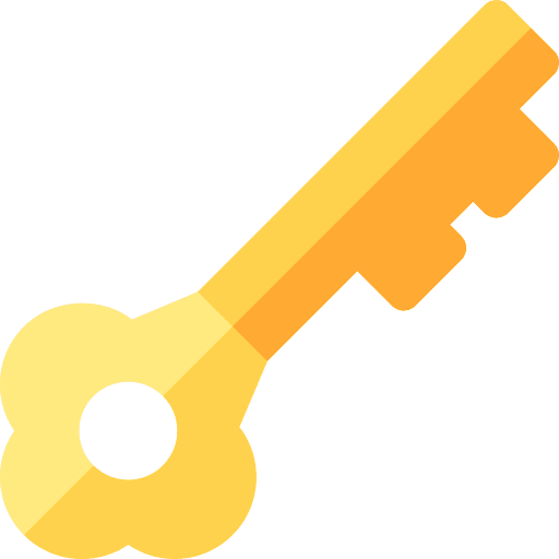 Key clave door key password icon
