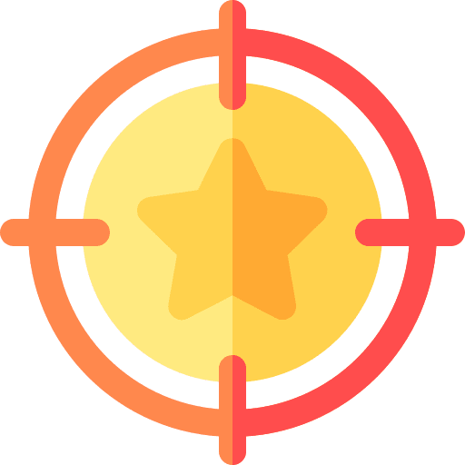 Target shooting star crosshair icon