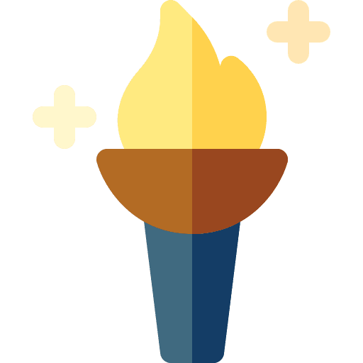 Torch flame passion motivation icon