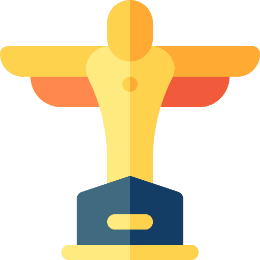 Trophy sports and competition entertainment oscar icon