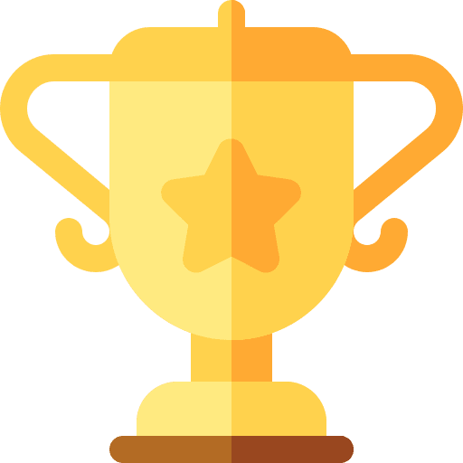 Trophy winner cup star icon