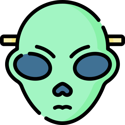 Alien galaxy people alien mask icon