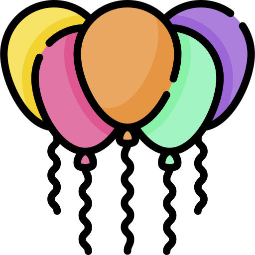 Balloons party birthday and party celebration icon