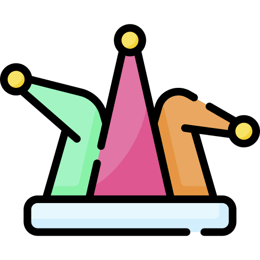 Clown hat birthday and party costume party circus icon