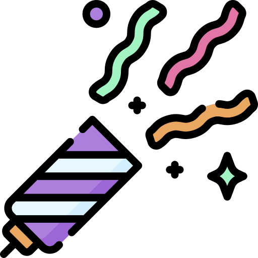 Confetti confetti carnival birthday and party icon