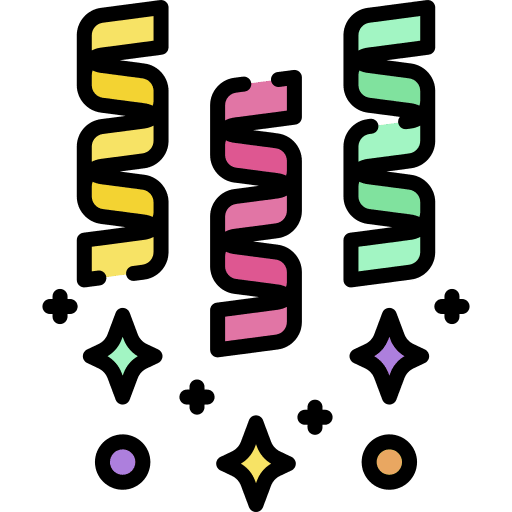 Confetti celebration birthday confetti icon
