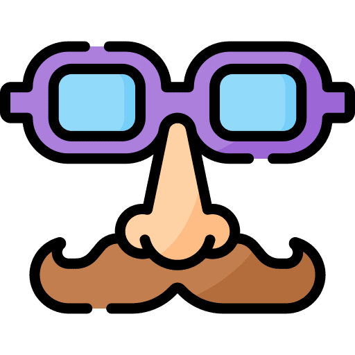 Glasses moustache carnival mask carnival icon
