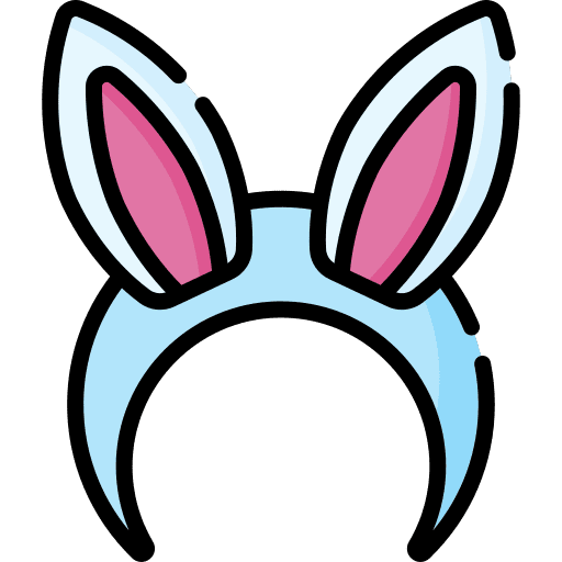 Rabbit headband party costume icon