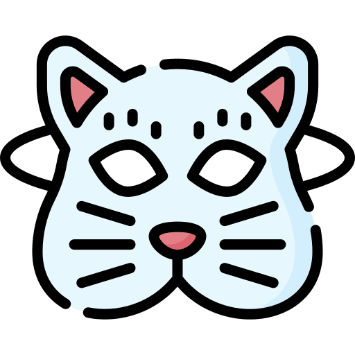 Cat mask carnival cat mask halloween icon