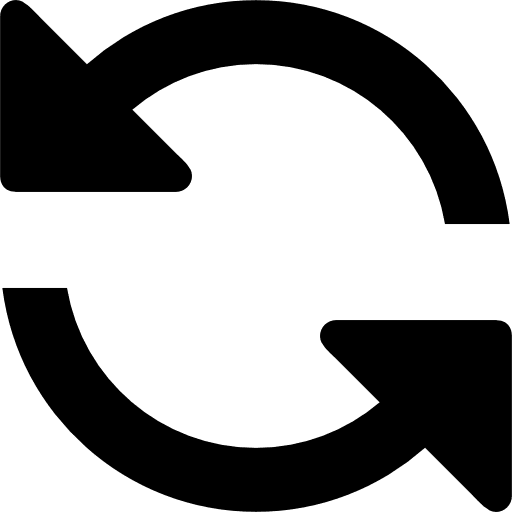 Arrows couple counterclockwise rotating symbol counterclockwise two arrows rotating icon
