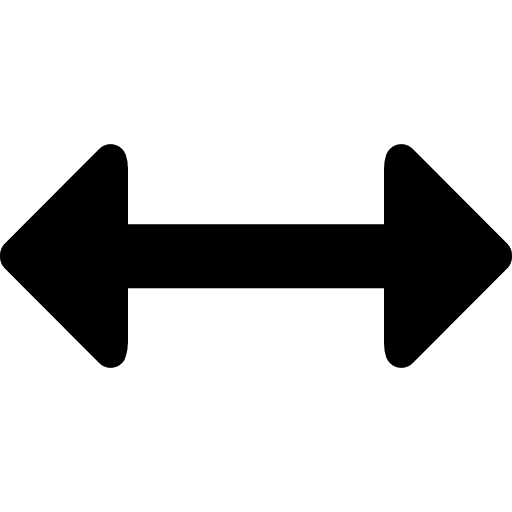 Double horizontal arrow big mug solid double arrows icon