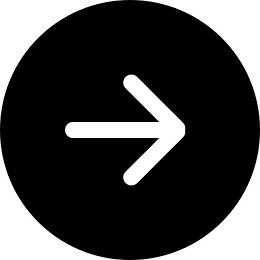 Right arrow in black circular button advance big mug solid next page icon