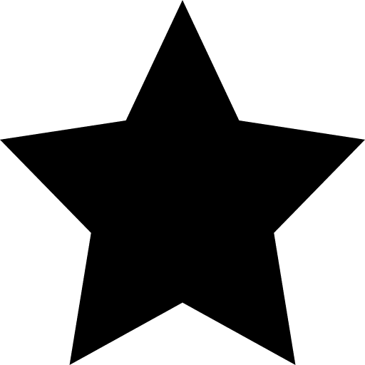 Star black fivepointed shape symbol favorites stars symbol icon