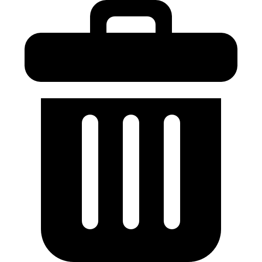 Trash can black symbol tool black recycle bin icon