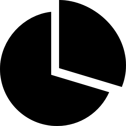 Black circular graphic percentages graphical graphic icon