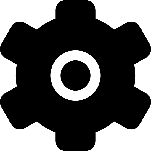 Configuration gross black cogwheel symbol of interface black settings symbol icon