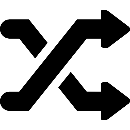 Shuffle two arrows symbol two interface two arrows icon