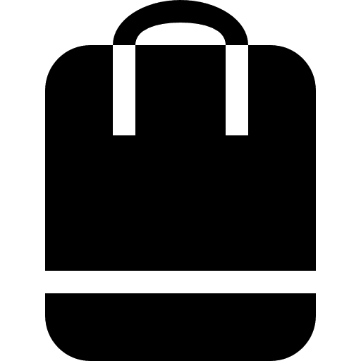 Travel bag of vertical black design tools tools and utensils tool icon