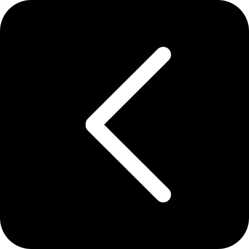 Left arrow black button square symbol big mug solid caret icon