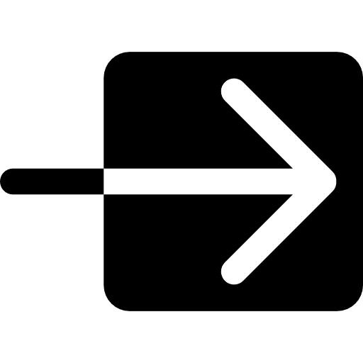 Login symbol of an arrow entering to a black square black right big mug solid icon