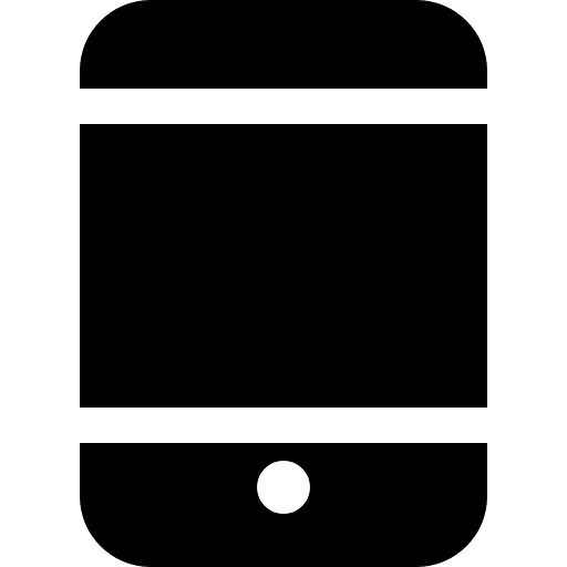 Mobile device black symbol black tools and utensils cellphone icon