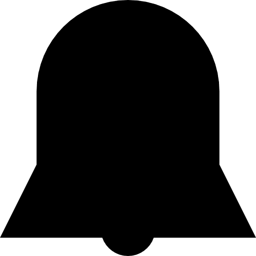Bell silhouette black shape interface symbol of alarm tool bells interface icon
