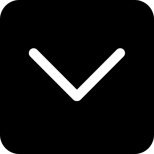 Down arrow black square button square scroll black icon