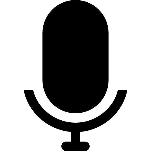 Voice interface symbol of microphone silhouette shape silhouette microphone icon