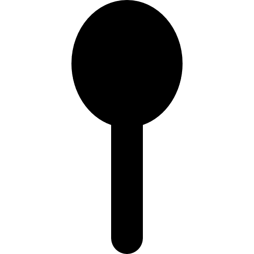 Black silhouette shape of an object like a spoon shapes big mug solid maraca icon