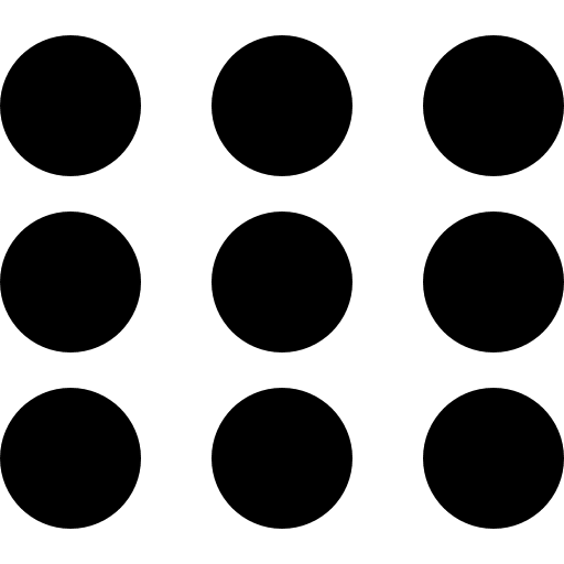 Keyboard of nine circle for digital devices interface nine keyboard icon