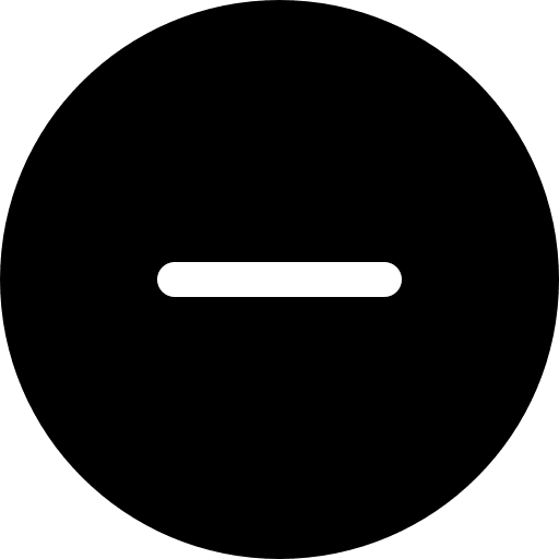 Minus circular black button signs symbol big mug solid icon