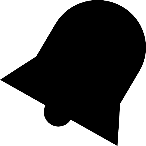 Bell black solid musical instrument black tool bell icon