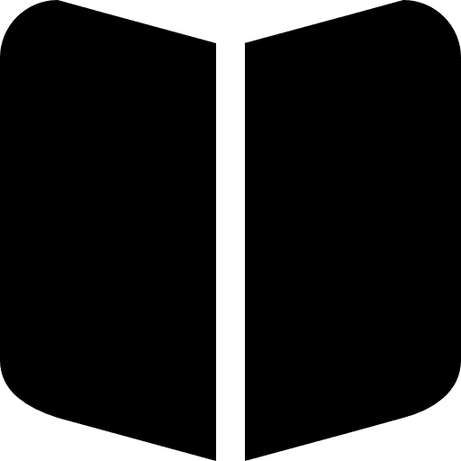Book black opened symbol opened reading black icon